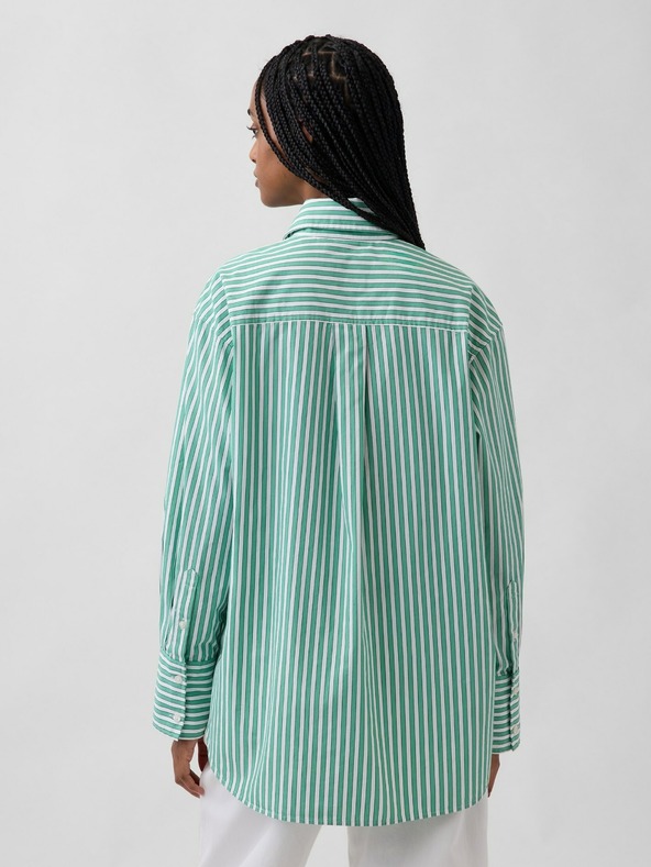 GAP Oversize poplin srajca z logotipom Big Shirt GAP