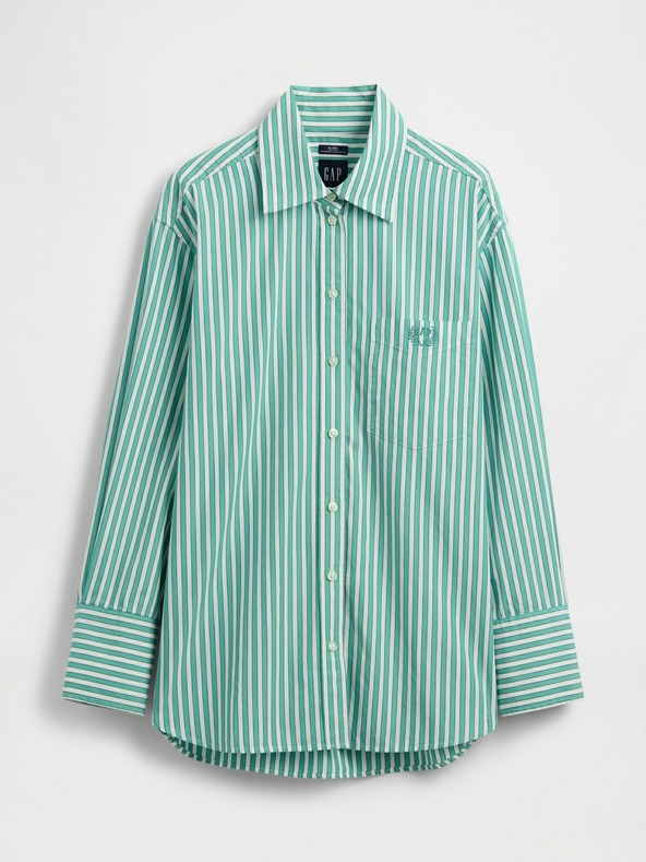 GAP Oversize poplin srajca z logotipom Big Shirt GAP