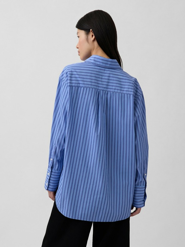 GAP Oversize poplin srajca z logotipom Big Shirt GAP