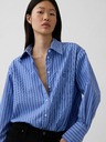 GAP Oversize poplin srajca z logotipom Big Shirt GAP