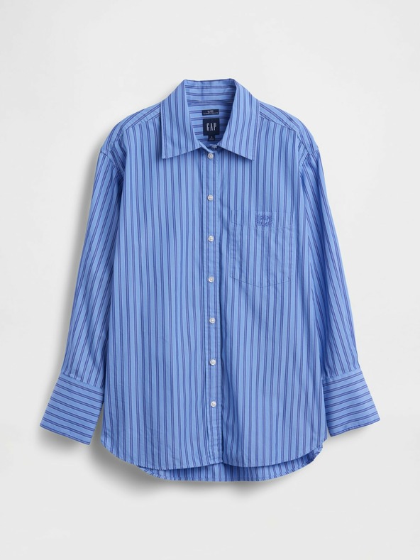 GAP Oversize poplin srajca z logotipom Big Shirt GAP