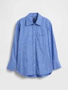 GAP Oversize poplin srajca z logotipom Big Shirt GAP