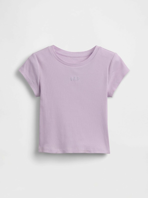 GAP Otroška rebrasta majica z logotipom GAP