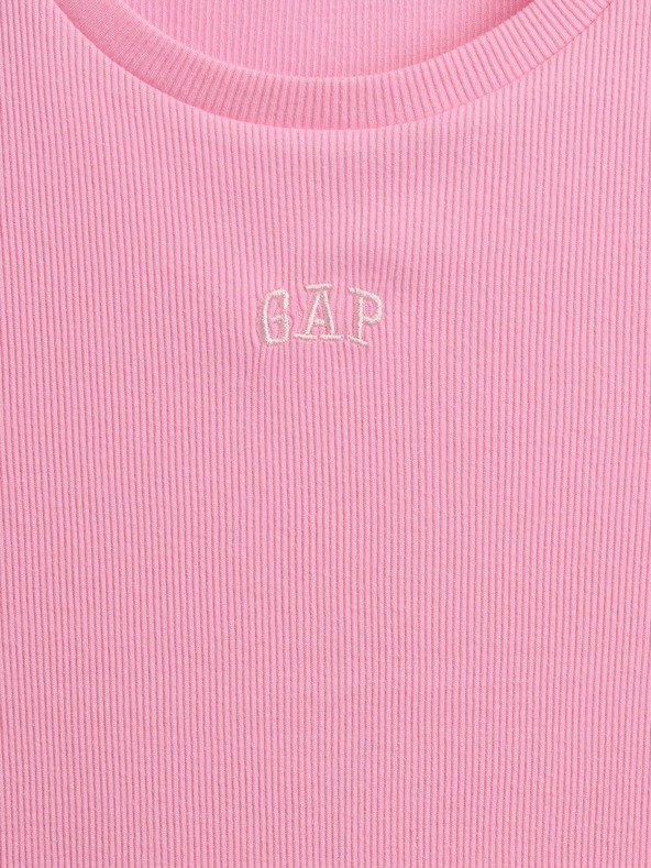 GAP Otroška rebrasta majica z logotipom GAP