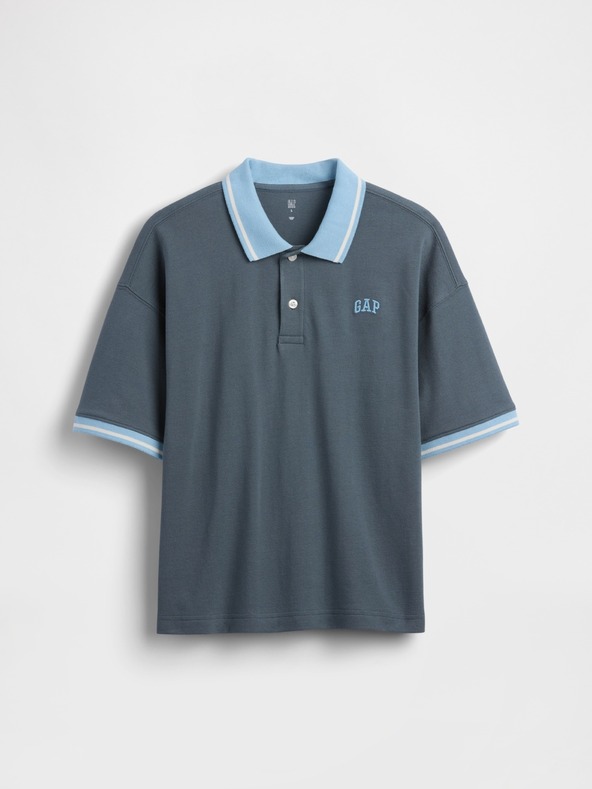 GAP Otroška oversize polo majica z logotipom GAP