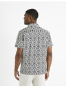 Celio Črno-bela moška srajca z vzorcem Celio Daprinta