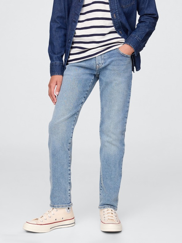 GAP Otroški džinsi slim visok pas GAP