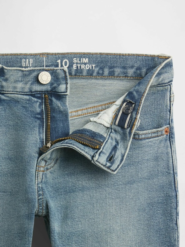 GAP Otroški džinsi slim visok pas GAP