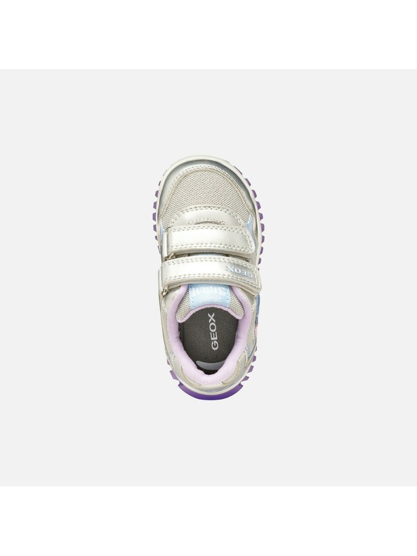 Geox Srebrni dekliški svetleči teniski Geox Lightyloo