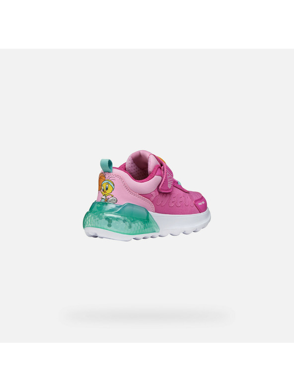 Geox Rožnati dekliški svetleči teniski Geox Activart Illuminus