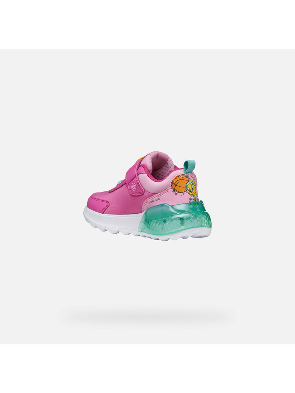 Geox Rožnati dekliški svetleči teniski Geox Activart Illuminus