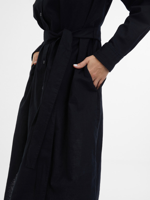 GAP Lanene srajčne midi obleke GAP