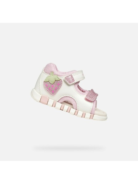 Geox Beli dekliški sandali za prve korake Geox Sandal Iupidoo