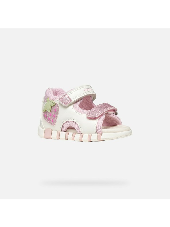 Geox Beli dekliški sandali za prve korake Geox Sandal Iupidoo