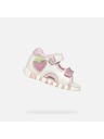 Geox Beli dekliški sandali za prve korake Geox Sandal Iupidoo