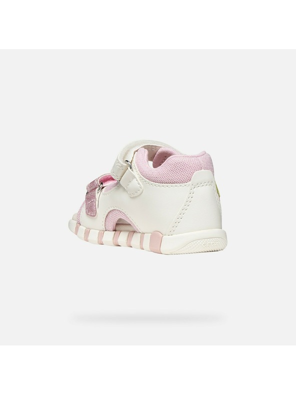 Geox Beli dekliški sandali za prve korake Geox Sandal Iupidoo