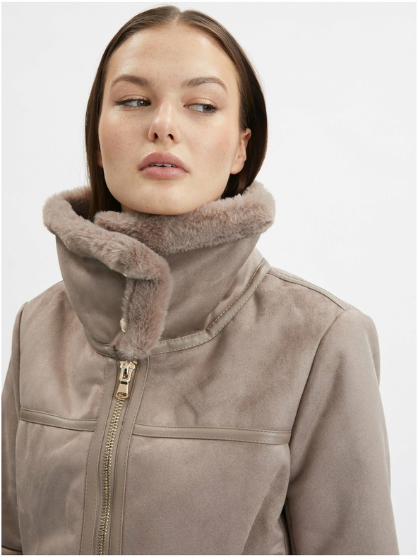 Orsay Rjava ženska jakna iz semiša ORSAY