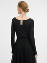 Orsay Črna ženska majica z dolgimi rokavi ORSAY