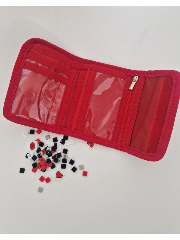 PIXIE CREW PIXIE CREW rdeča denarnica z belimi pikami