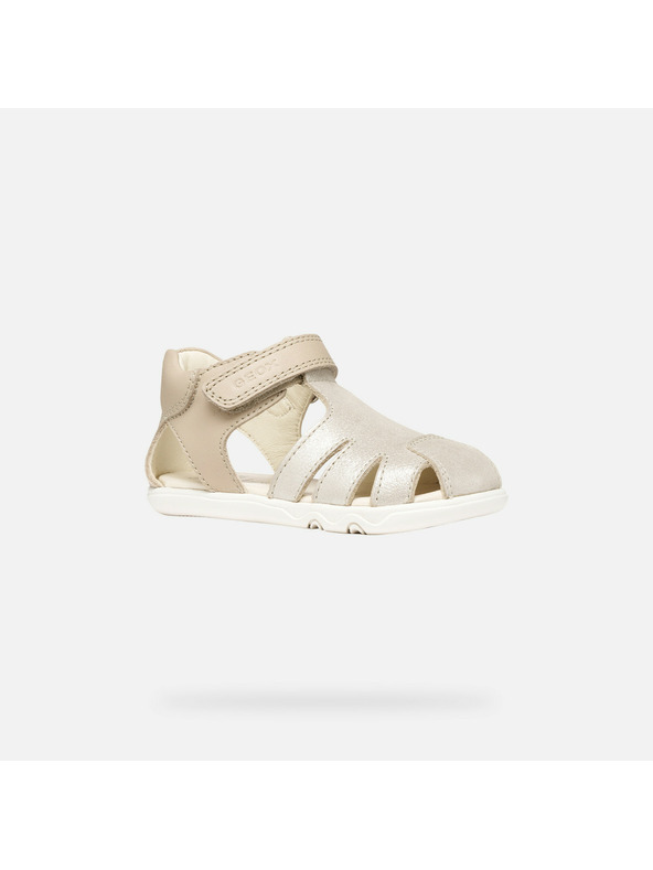 Geox Bež barefoot sandali za deklice Geox Sandal Steppieup