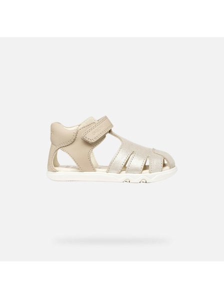 Geox Bež barefoot sandali za deklice Geox Sandal Steppieup