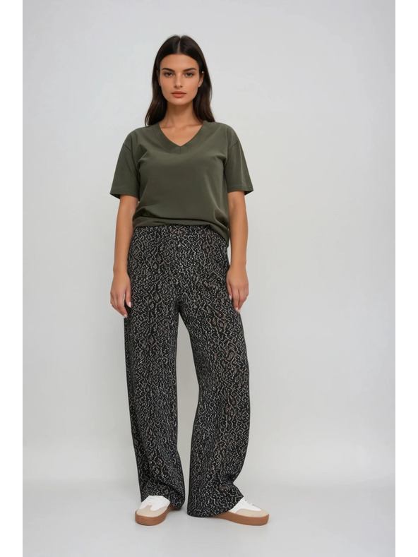 Moodo Kaki top z V-izrezom Moodo