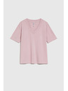 Moodo Rožnati top z V-izrezom Moodo