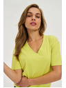 Moodo Rumeni top z V-izrezom Moodo