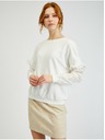Orsay Bel ženski pulover z okrasnimi rokavi ORSAY