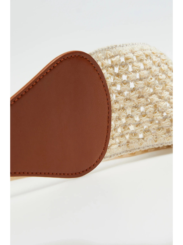 Moodo Bež širok pas s sponko Moodo