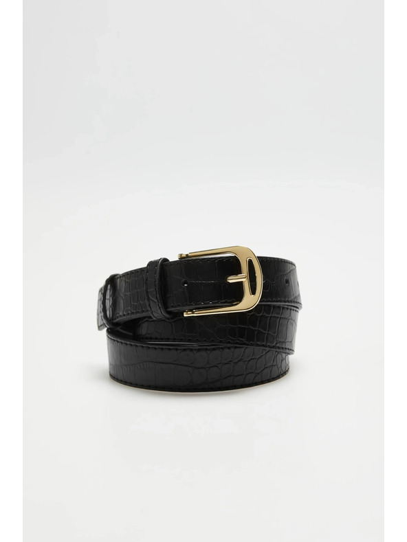 Moodo Pas z živalskim vzorcem črne barve Moodo