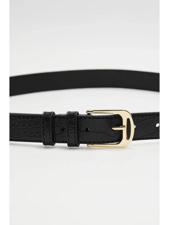 Moodo Pas z živalskim vzorcem črne barve Moodo