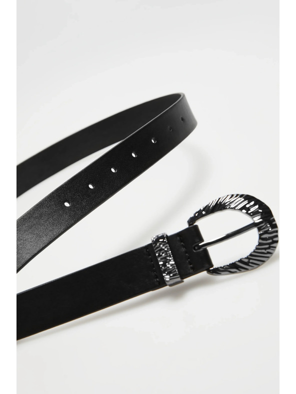 Moodo Pas s sponko v srebrni barvi Moodo