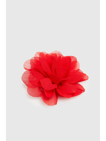 Moodo Broška s tekstilnim cvetom rdeče barve Moodo