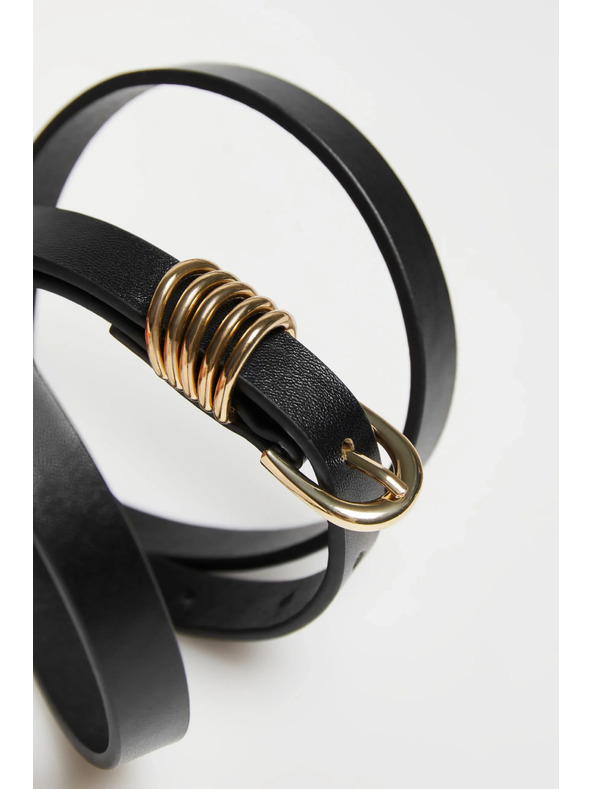 Moodo Pas s sponko v zlati barvi črne barve Moodo