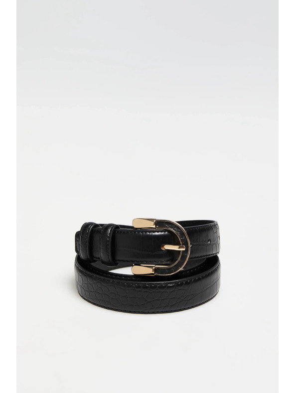 Moodo Pas z okrasno sponko črne barve Moodo