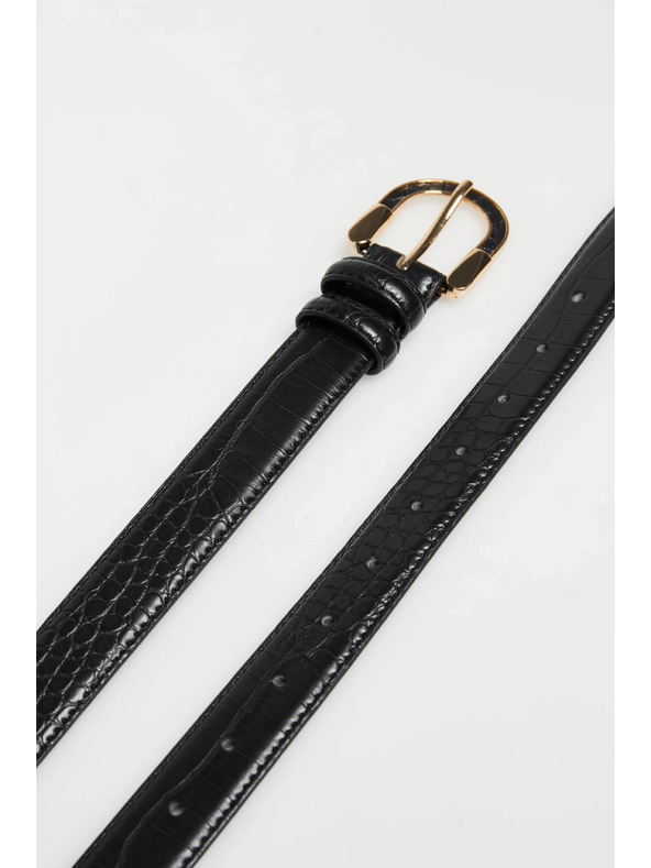 Moodo Pas z okrasno sponko črne barve Moodo