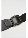 Moodo Črn širok pas z okrasno sponko Moodo