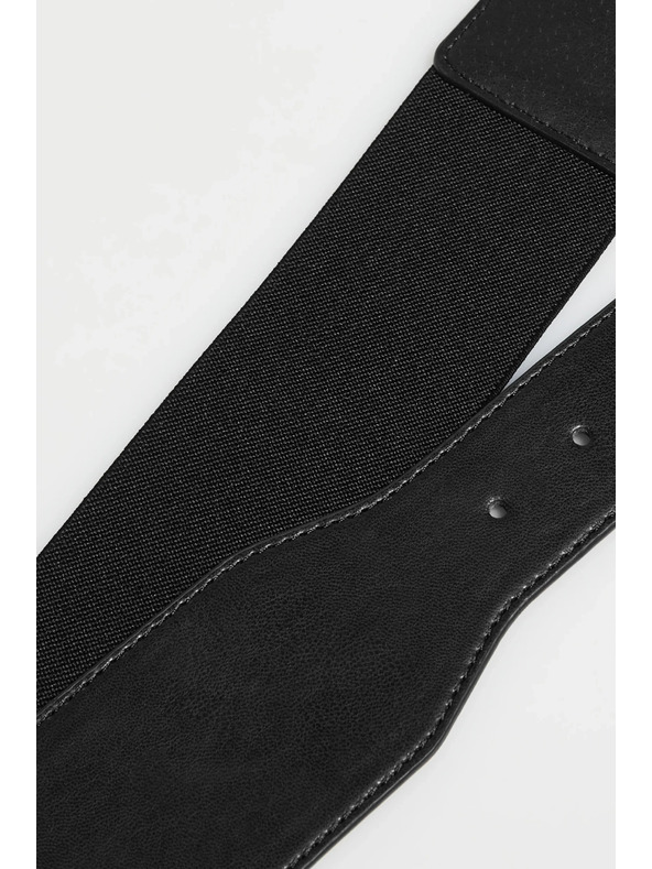 Moodo Črn širok pas z okrasno sponko Moodo