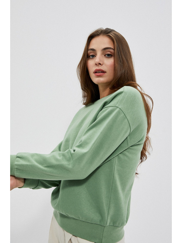 Moodo Bluza z izrezom na hrbtu olivna Moodo