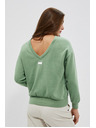Moodo Bluza z izrezom na hrbtu olivna Moodo