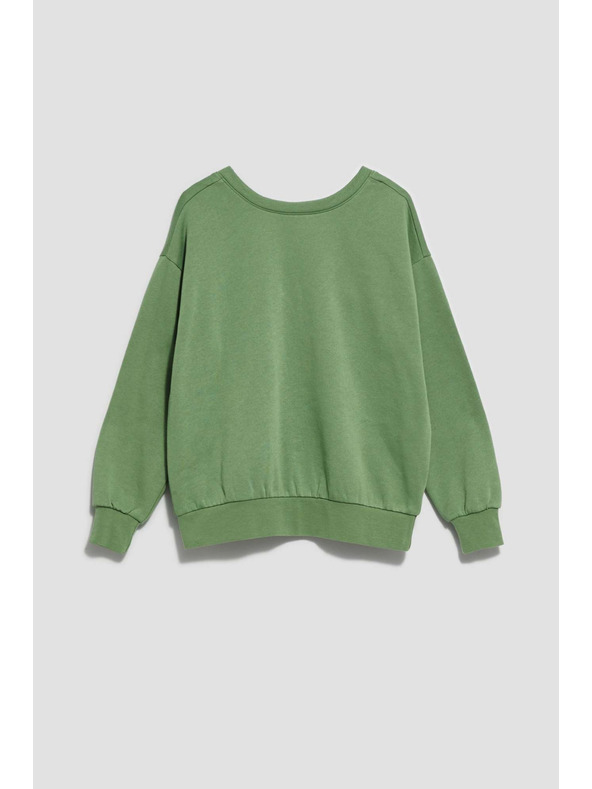 Moodo Bluza z izrezom na hrbtu olivna Moodo