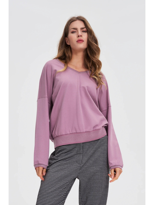 Moodo Bluza iz bombaža rožnata Moodo