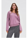 Moodo Bluza iz bombaža rožnata Moodo