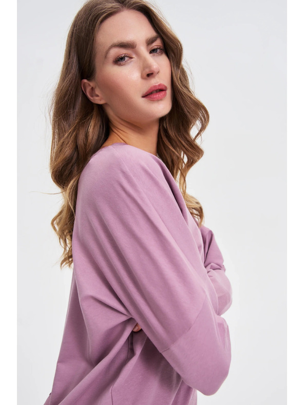 Moodo Bluza iz bombaža rožnata Moodo