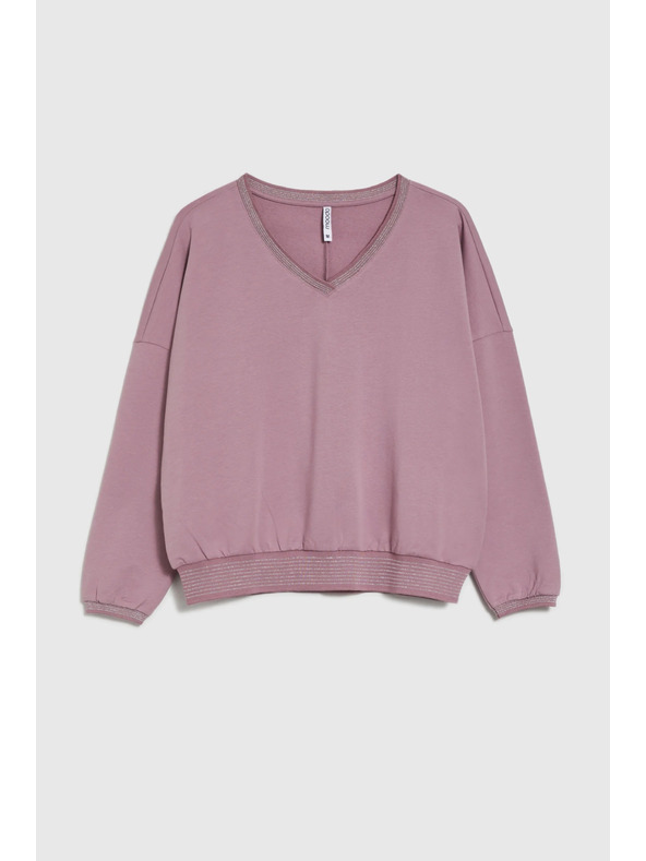 Moodo Bluza iz bombaža rožnata Moodo