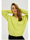 Moodo Bluza z V-izrezom limeta zelena Moodo