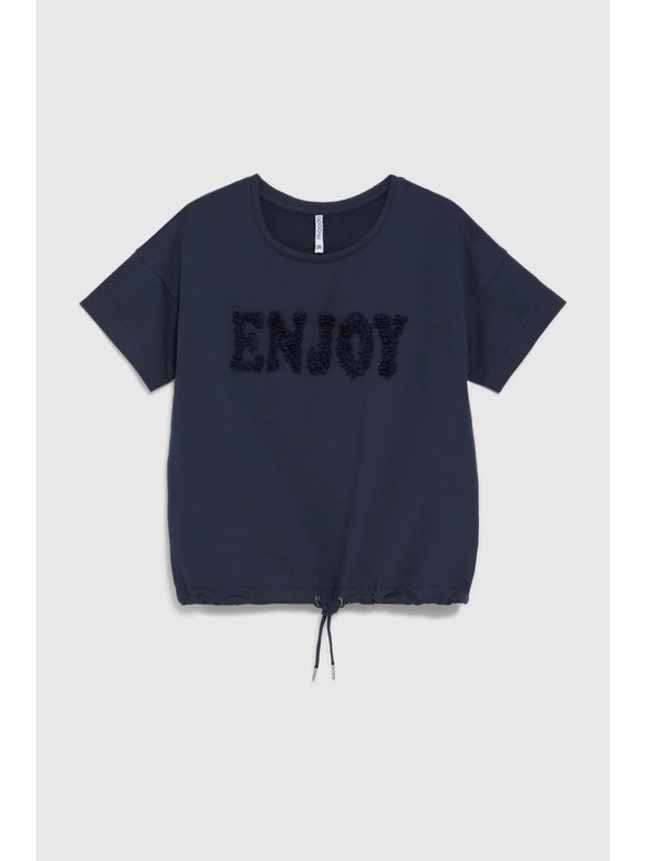 Moodo Pulover s kratkimi rokavi temno moder Moodo