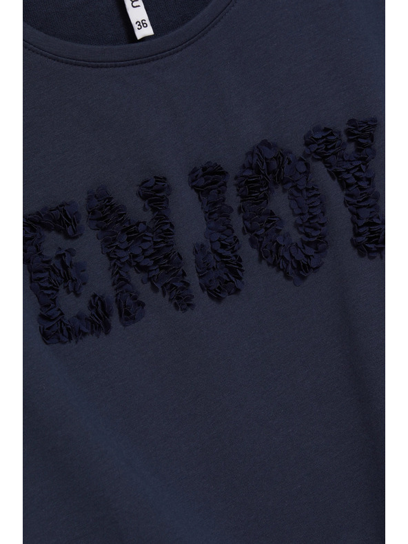 Moodo Pulover s kratkimi rokavi temno moder Moodo