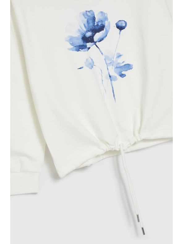 Moodo Pulover s potiskom bel Moodo